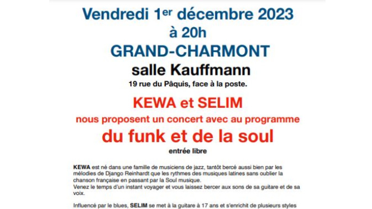Concert de Funk et de Soul